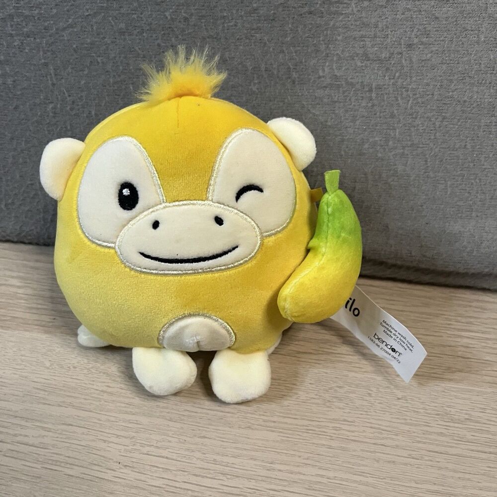 Bendon Milo Yellow Monkey With Banana Plush Stuffed Animal Aldi Mini 5"
